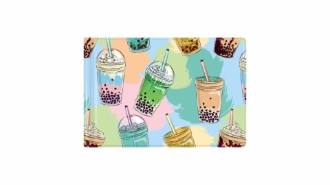 Okładka na dokumenty ucznia małe bubble tea