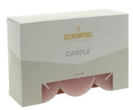 Rustykalna świeca w kolorze Flamingo 5x5cm 6szt