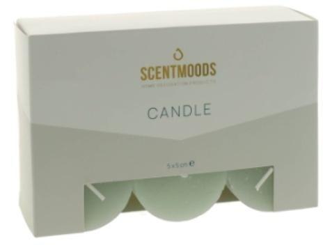 Rustykalna świeca w kolorze Green 5x5cm 6szt