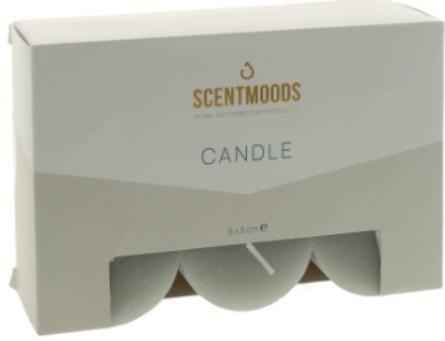 Rustykalna świeca w kolorze Grey 5x5cm 6szt