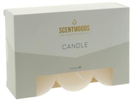 Rustykalna świeca w kolorze Ivory 5x5cm 6szt