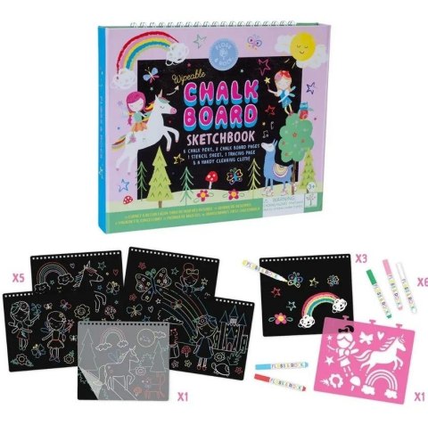 Szkicownik z kredowymi pisakami Tęczowe Wróżki