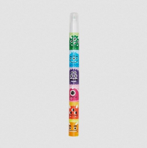 Zakreślacze przekładane 6 kolorów Potworki