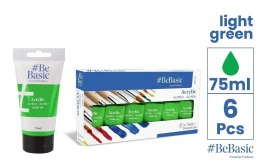 Farba akrylowa - jasny zielony 75ml (6szt)