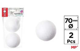 Kulki styropianowe do zdobienia 70mm 2szt