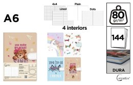 Notatnik A6/144K magnes MIX