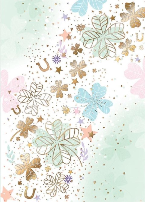 Karnet B8 mini Koniczynki