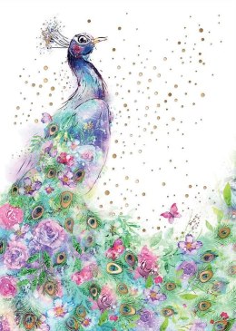 Karnet B8 mini Paw w kwiatach