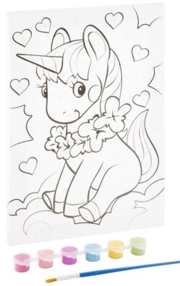 Malowanie po numerach + farbki Jednorożec