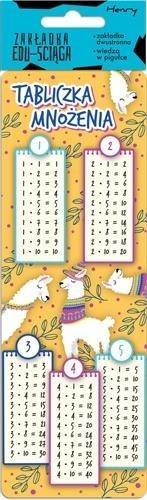 Zakładka edu-ściąga. Tabliczka mnożenia - lamy