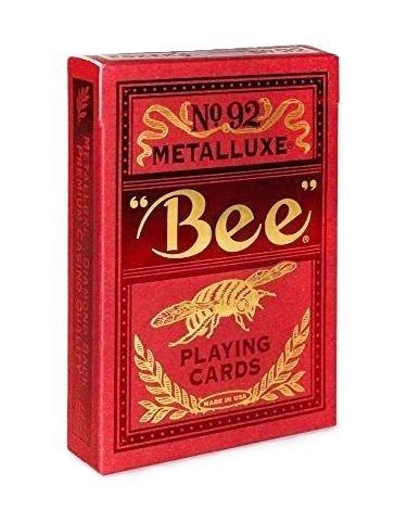 Karty Bee Metalluxe czerwone BICYCLE