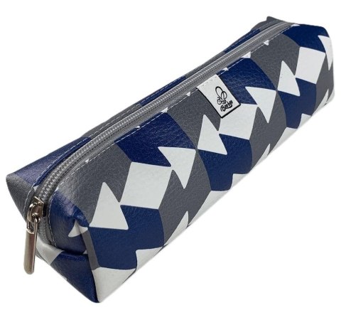 Piórnik prostokąt Kostki granatowe