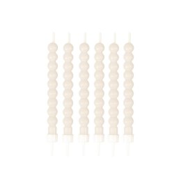 Świeczki perły dekoracja ciasta 6szt