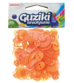 Guziki kreatywne pomarańczowe 40g