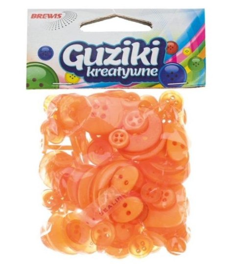 Guziki kreatywne pomarańczowe 40g