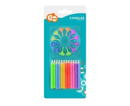 Świeczki urodzinowe spiralne MIX 6cm 12szt