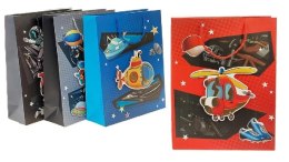 Torebka prezentowa 32x26x10cm pompon MIX