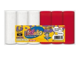 Krepina mini 10x250cm 180g biało-czerwony 6szt