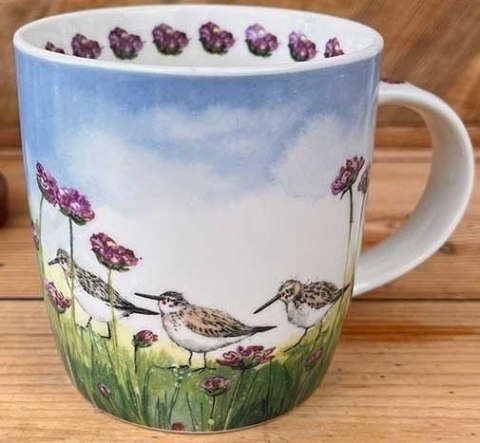 Kubek M88 Ptak biegus i kwiaty