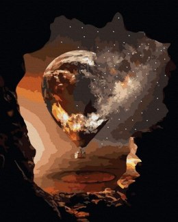 Malowanie po numerach czarne płótno - Balon...