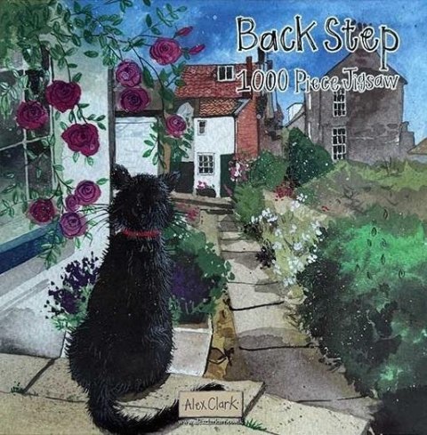 Puzzle 1000 Czarny kot w mieście