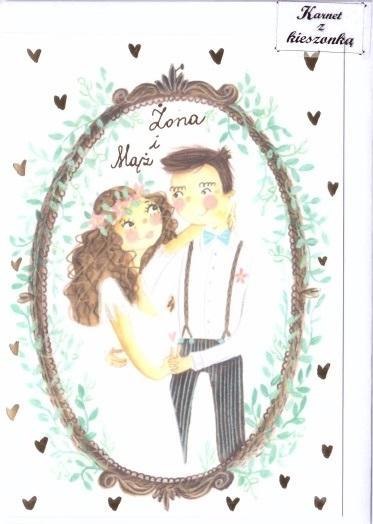 Karnet B6 z kieszonką - Młoda Para