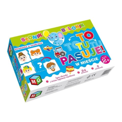 Słonik Balonik. To tu pasuje: W mieście