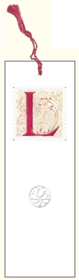 Zakładka do książki z anagramem Litera L