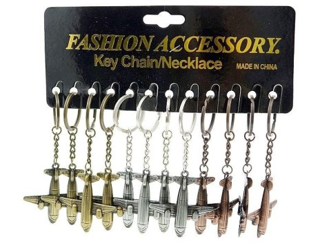 Brelok samolot metalowy (12szt)