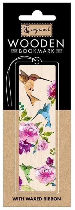 Zakładka drewniana Kolibry