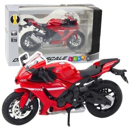 Motocykl metalowy z dźwiękiem i światłem 1:12