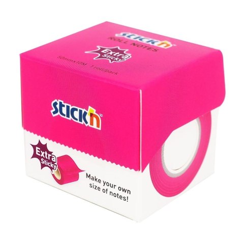 Notes samoprzylepny 50mmx10m na rolce różowy neon