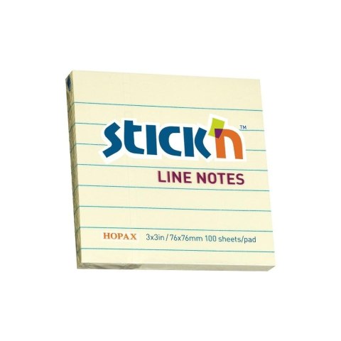 Notes samoprzylepny 76x76mm 100K żółty pastel