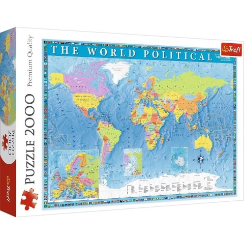 Puzzle 2000 Mapa polityczna Świata TREFL
