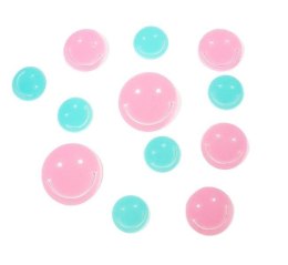 Naklejki fluorescencyjne - Buźki 12szt