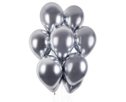 Balony chromowane srebrne 33cm 50szt
