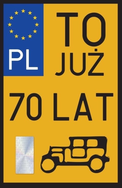 Karnet Urodziny 70 Zabytek