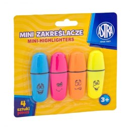 Mini zakreślacze 4 kolory ASTRA
