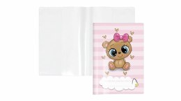 Okładka na książeczkę zdrowia dziecka plusz serca