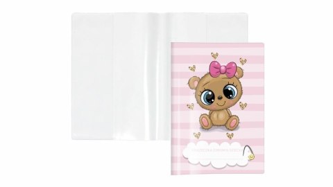 Okładka na książeczkę zdrowia dziecka plusz serca