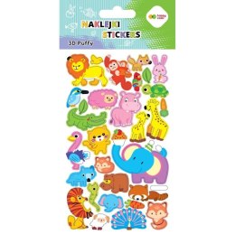 Naklejki 3D Puffy Animals 10x20cm HAPPY COLOR