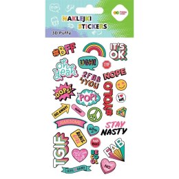Naklejki 3D Puffy Funky Hobby 10x20cm HAPPY COLOR