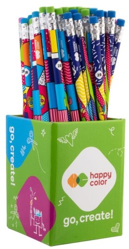 Ołówek trójkątny 2B z gumką Pop (24szt)