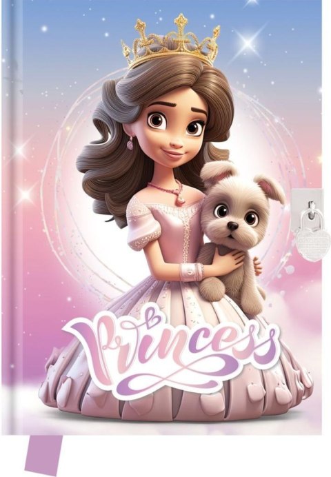 Pamiętnik z kłódką Princess 14x18cm 80 kartek