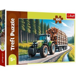 Puzzle 100 Ciągnik leśny TREFL