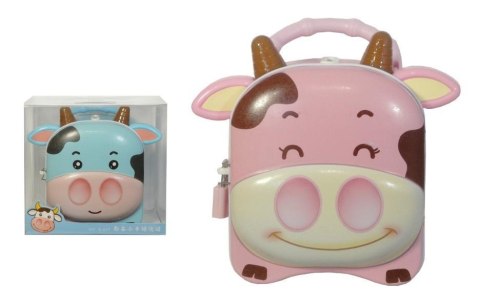 Skarbonka z kłódką i uchwytem krówka MIX