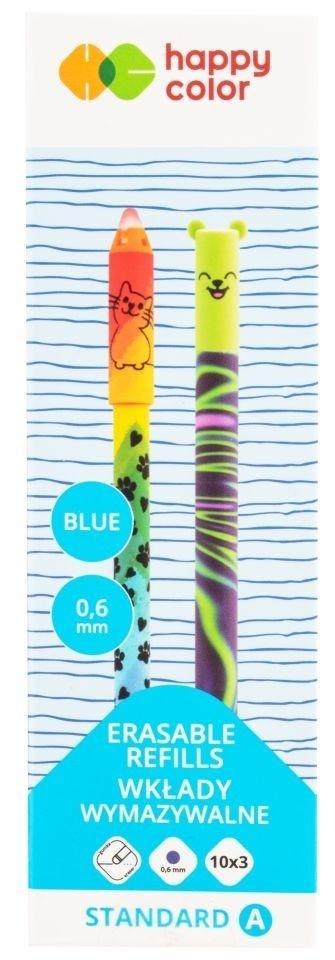 Wkłady wymazywalne niebieskie 0,6mm 3szt