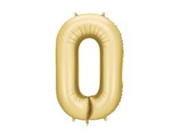 Balon foliowy cyfra 0 86cm złoty