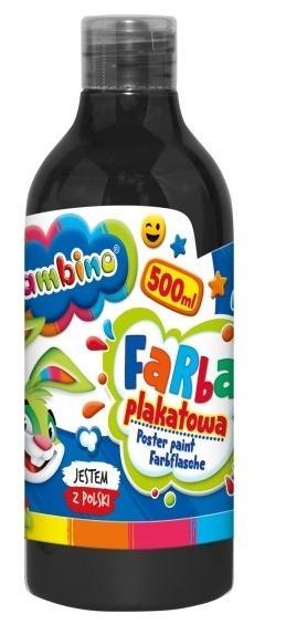 Farba plakatowa czarna 500ml BAMBINO