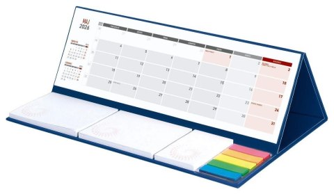 Kalendarz 2026 z notesem granat